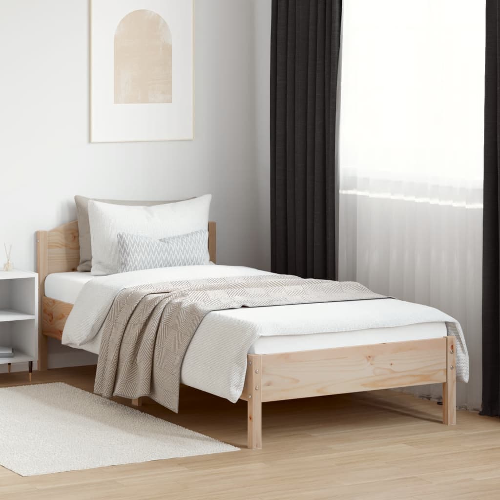 vidaXL Bedframe zonder matras massief grenenhout 100x200 cm afbeelding