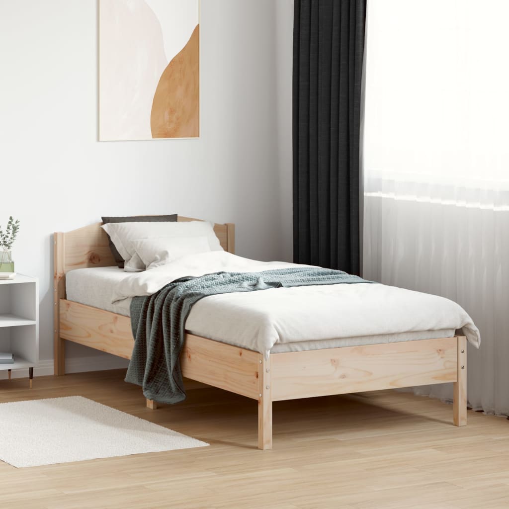 vidaXL Bedframe zonder matras massief grenenhout 90x190 cm afbeelding