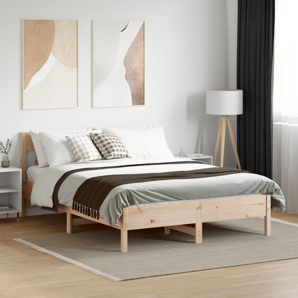 vidaXL Bedframe zonder matras massief grenenhout 120x200 cm afbeelding