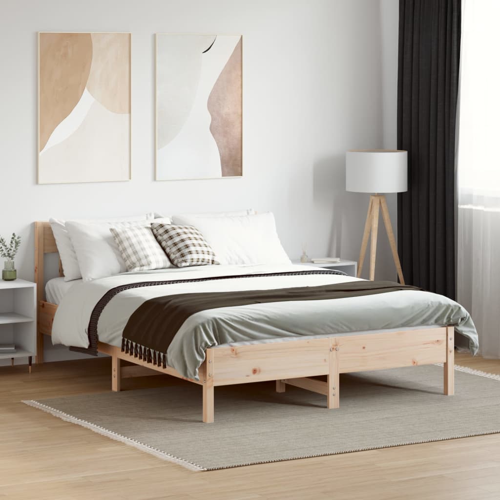 vidaXL Bedframe zonder matras massief grenenhout 120x190 cm afbeelding