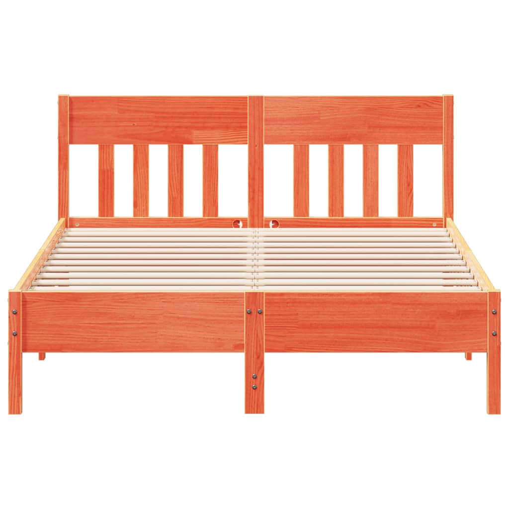 vidaXL Bedframe zonder matras massief grenenhout wasbruin 120x190 cm bruin, foto 4