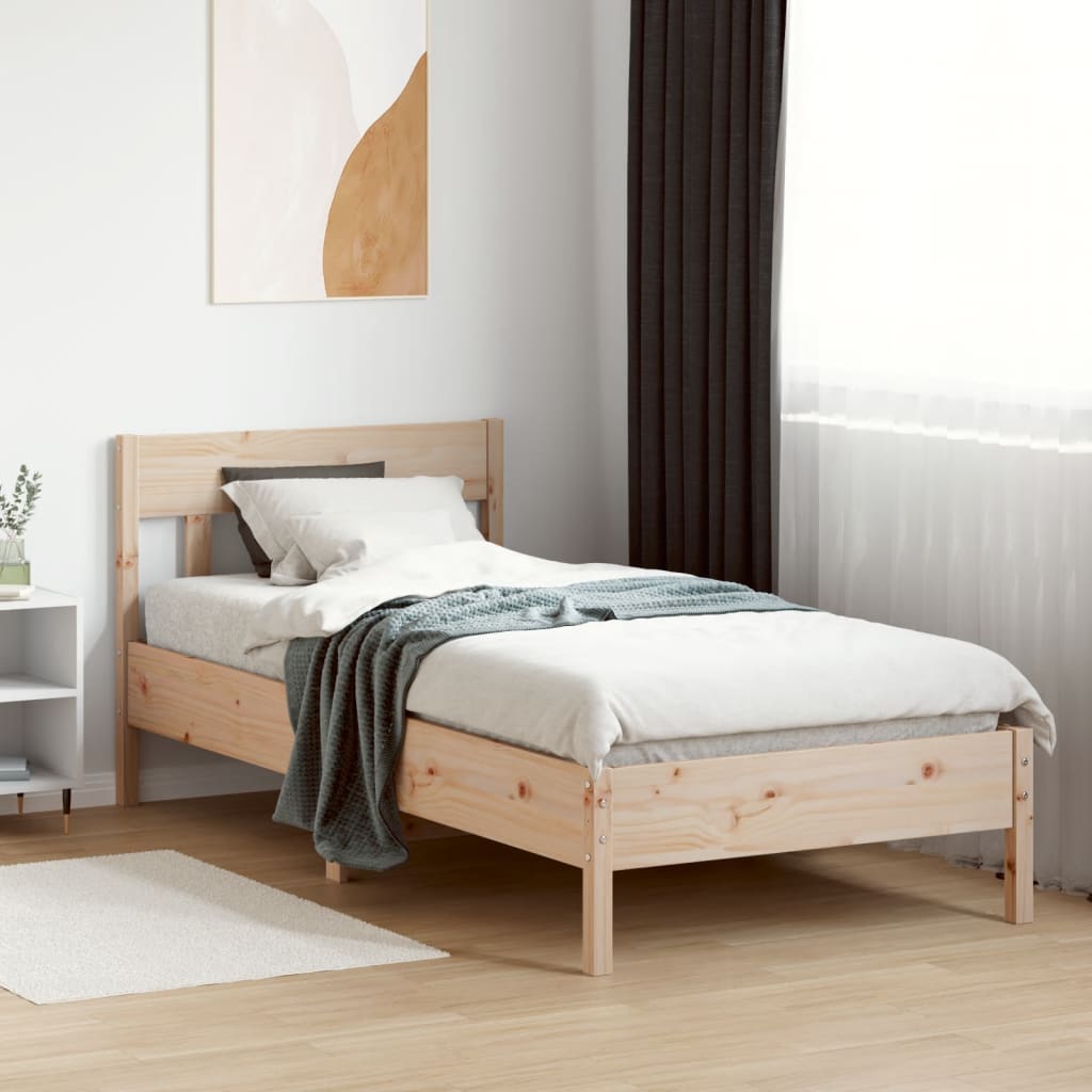 Thumbnail - vidaXL Massivholzbett ohne Matratze 75x190 cm Kiefernholz