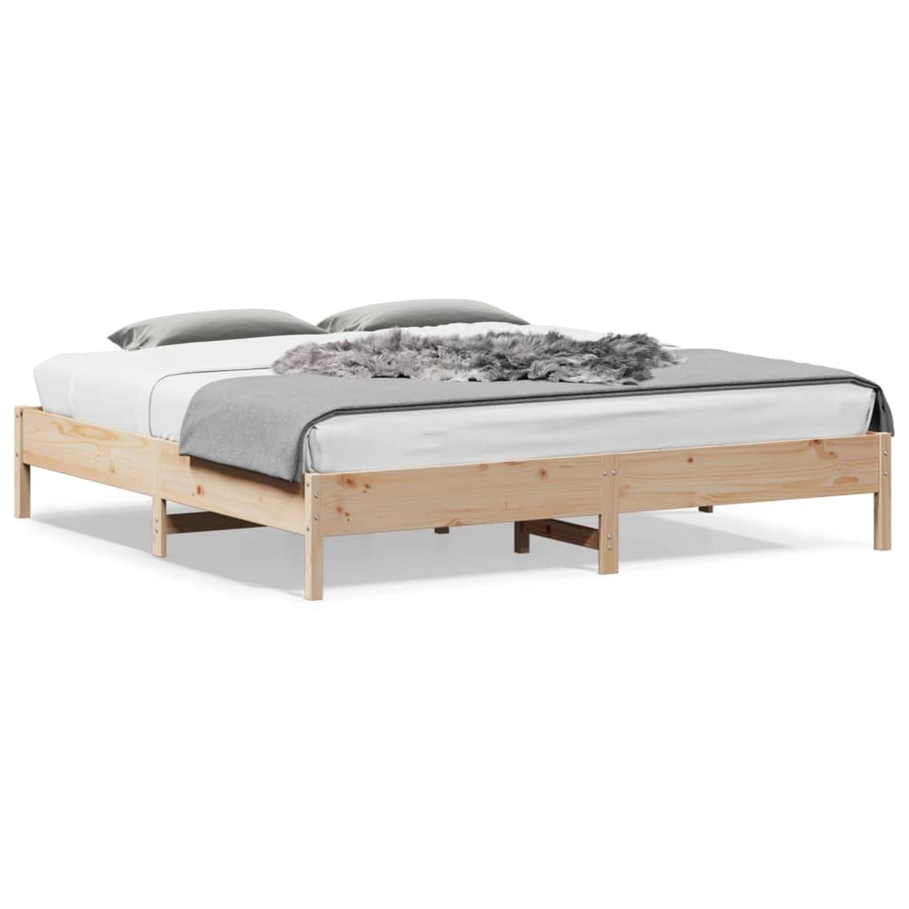 vidaXL Cadru de pat fără saltea, 200x200 cm, lemn masiv pin