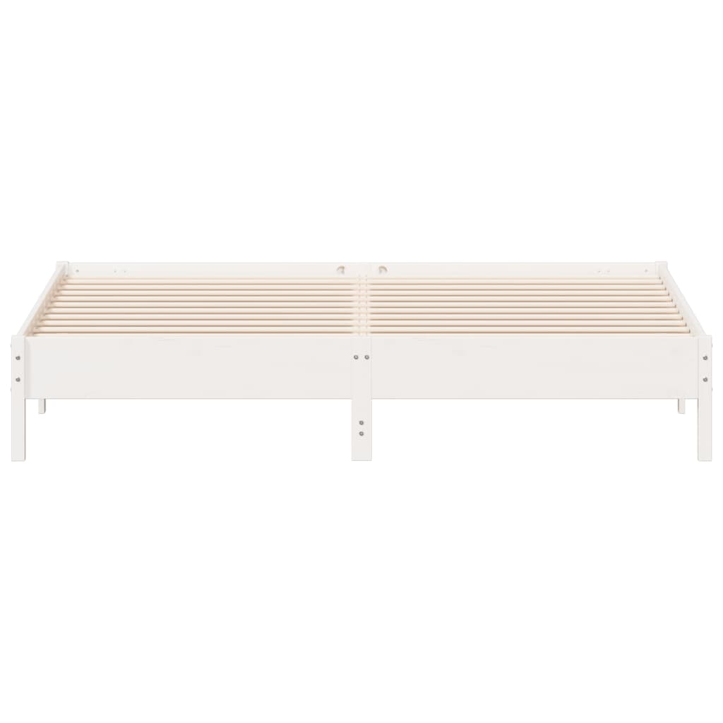 vidaXL Bedframe zonder matras massief grenenhout wit 200x200 cm, foto 4