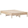 vidaXL Bed Frame Naturaalne 140 x 190 cm Solid Pine Wood