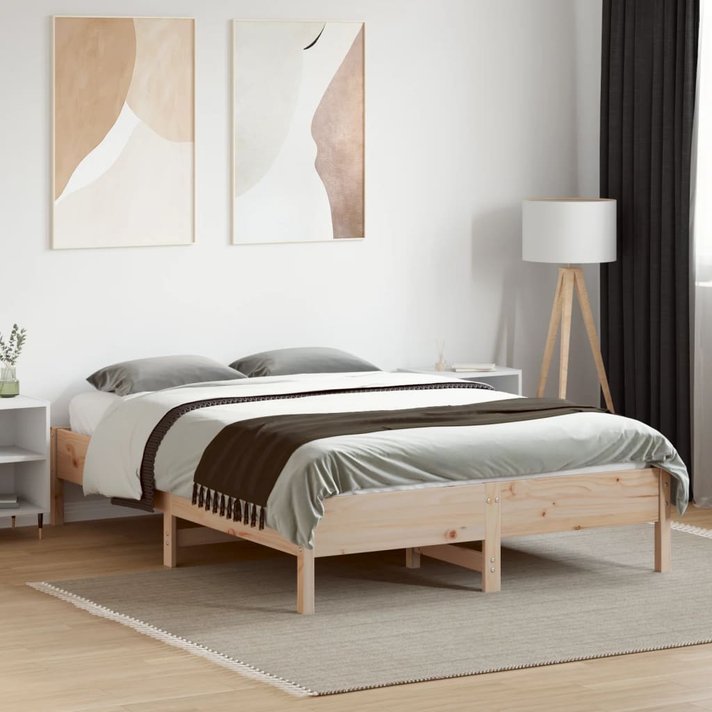 vidaXL Bedframe zonder matras massief grenenhout 120x190 cm afbeelding