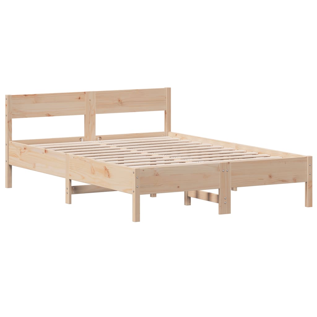 vidaXL Bedframe zonder matras massief grenenhout 140x200 cm afbeelding