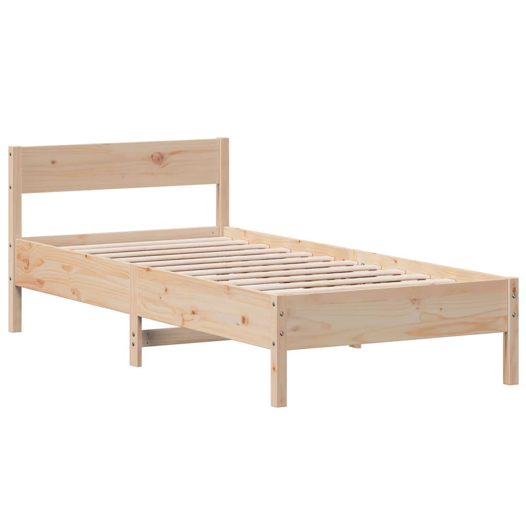 vidaXL Bedframe zonder matras massief grenenhout 100x200 cm afbeelding