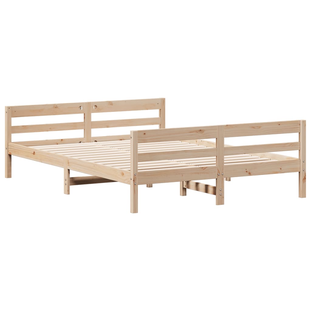 vidaXL Bedframe zonder matras massief grenenhout 140x200 cm afbeelding
