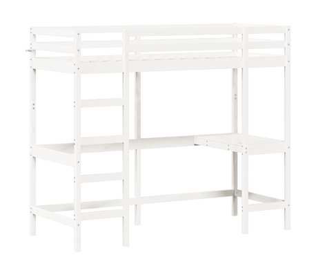 vidaXL Lit superpos&eacute; sans matelas blanc 75x190 cm pin massif