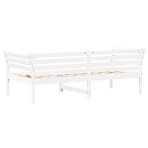 Válenda bez matrace bílá 100 x 200 cm masivní borovice - obrázek 6
