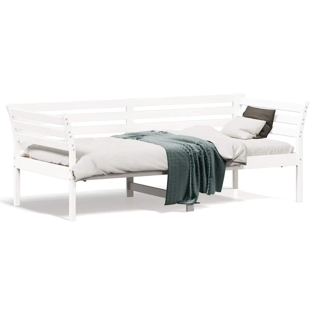 vidaXL Slaapbank zonder matras 75x190 cm massief grenenhout wit, foto 3
