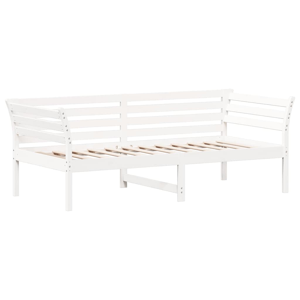 vidaXL Slaapbank zonder matras 75x190 cm massief grenenhout wit afbeelding