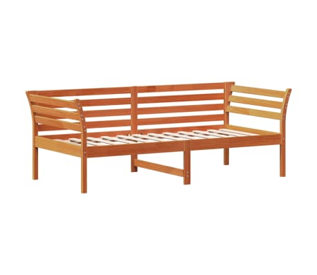 vidaXL Dnevni krevet bez madraca vo&scaron;tano smeđi 75x190 cm borovine