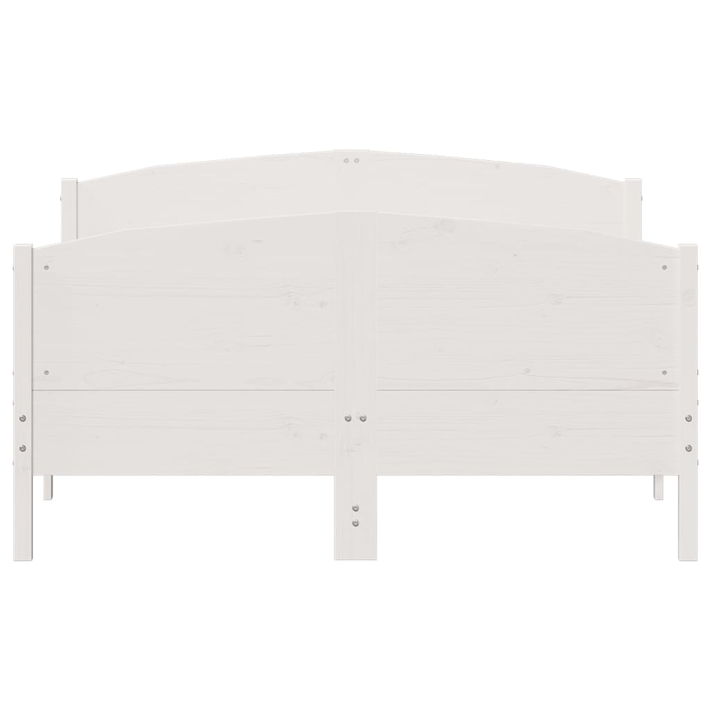 vidaXL Bedframe zonder matras massief grenenhout wit 160x200 cm, foto 4