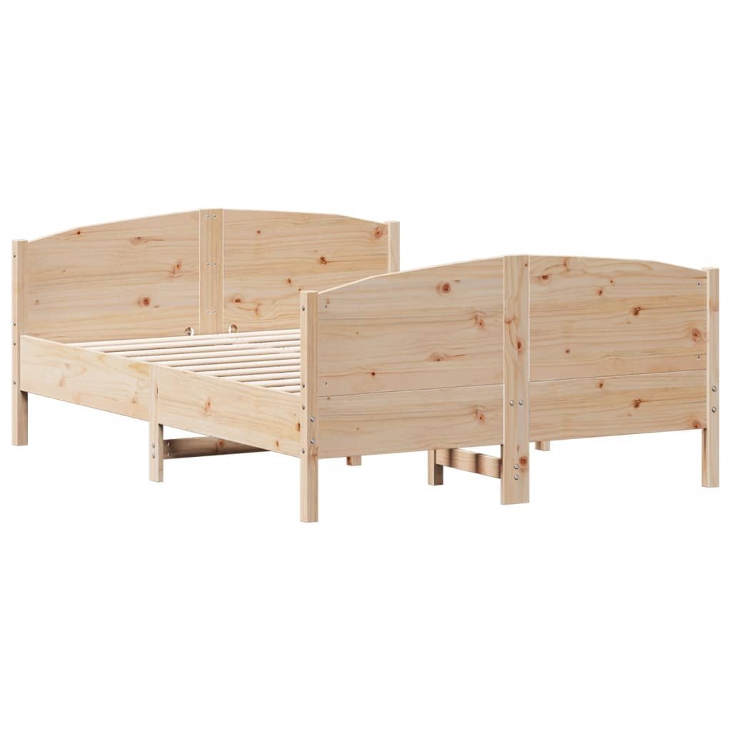 vidaXL Bedframe zonder matras massief grenenhout 150x200 cm afbeelding