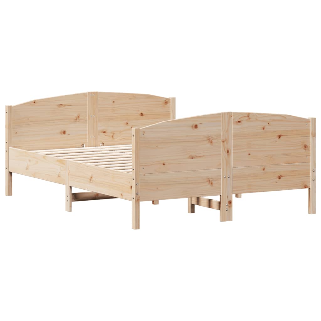 vidaXL Bedframe zonder matras massief grenenhout 140x200 cm afbeelding