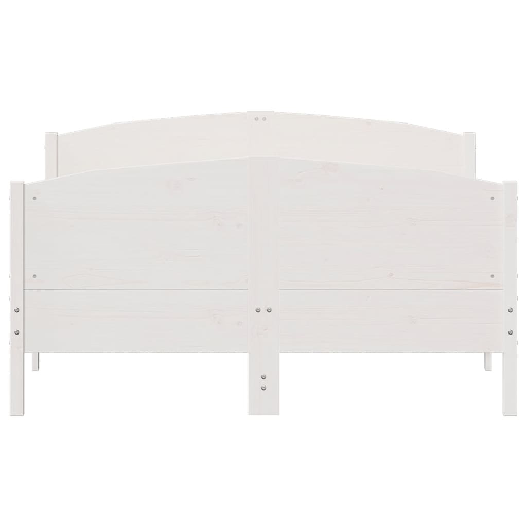 vidaXL Bedframe zonder matras massief grenenhout wit 120x200 cm, foto 4