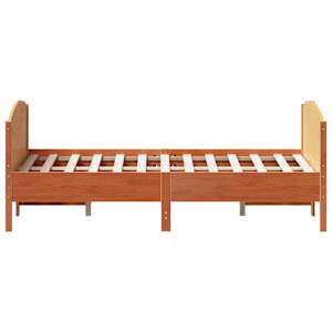 Postel bez matrace voskově hnědá 140 x 190 cm masivní borovice - obrázek 5
