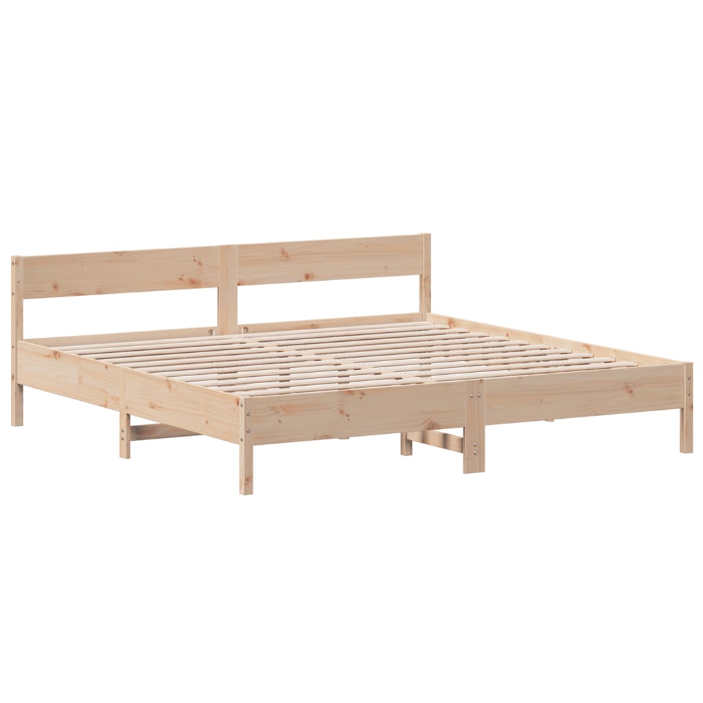 vidaXL Bedframe zonder matras massief grenenhout 180x200 cm afbeelding
