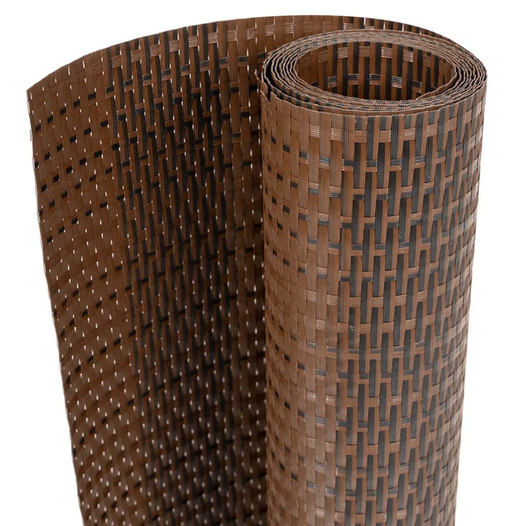 vidaXL Balkonová zástěna hnědá a černá 300 x 80 cm polyratan