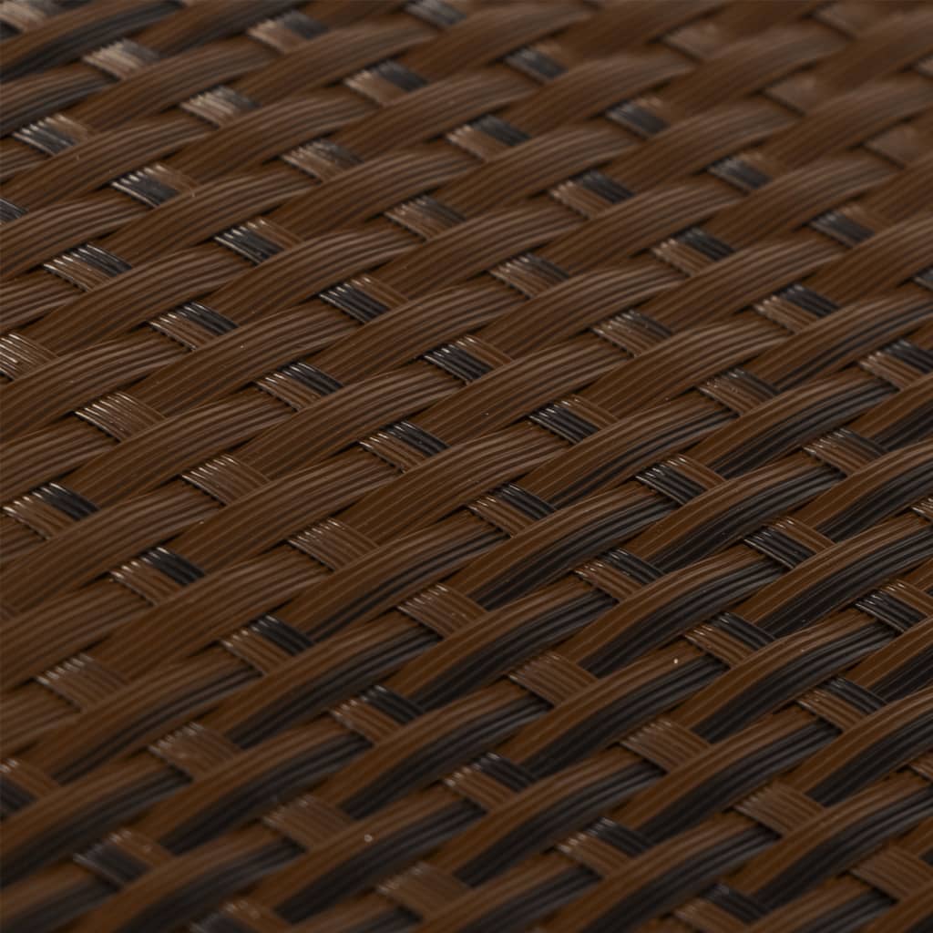 Balkonscherm 300x100 cm poly rattan bruin en zwart