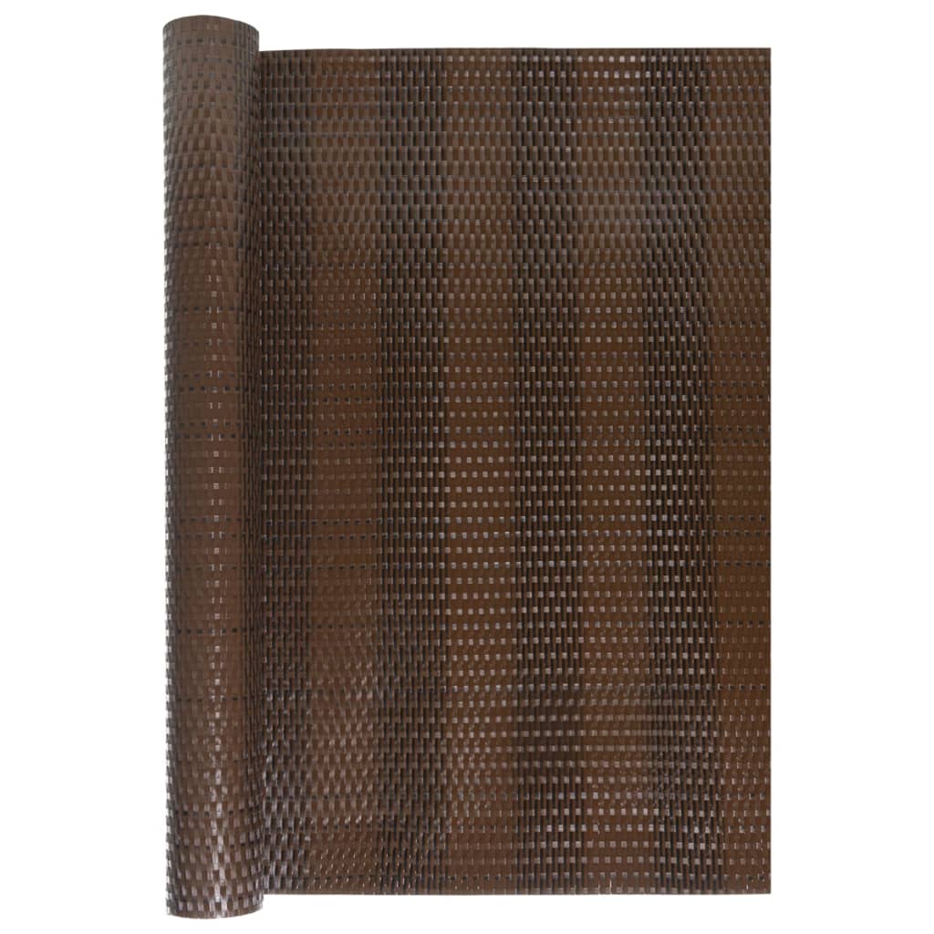 vidaXL Balkonscherm 400x90 cm poly rattan bruin en zwart afbeelding