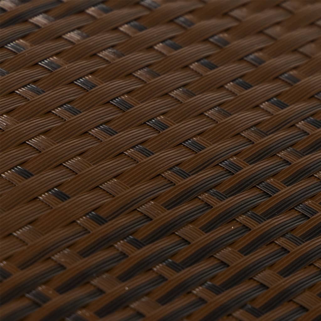 Balkonscherm 1000x80 cm poly rattan bruin en zwart
