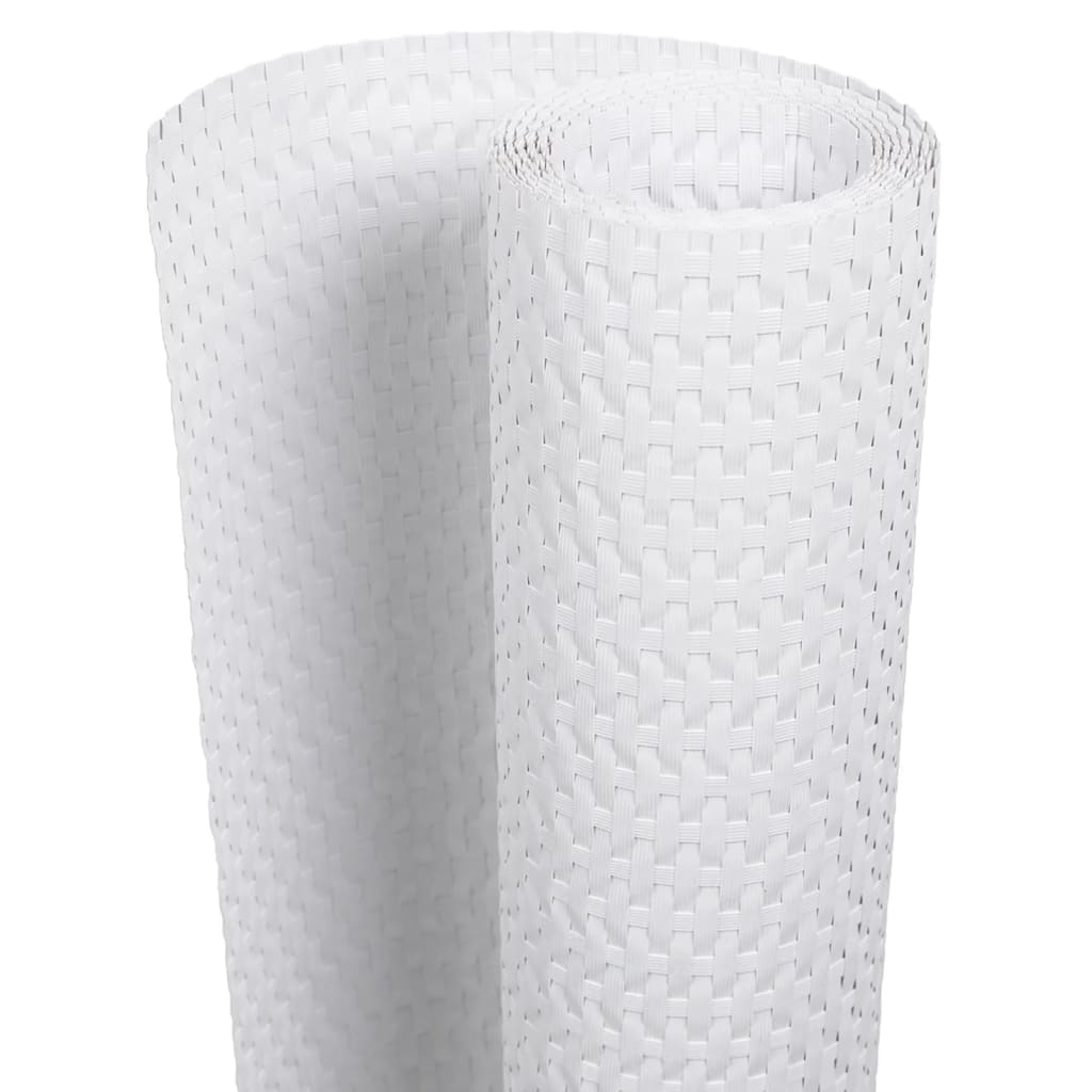 vidaXL Balkonová zástěna bílá 500 x 80 cm polyratan