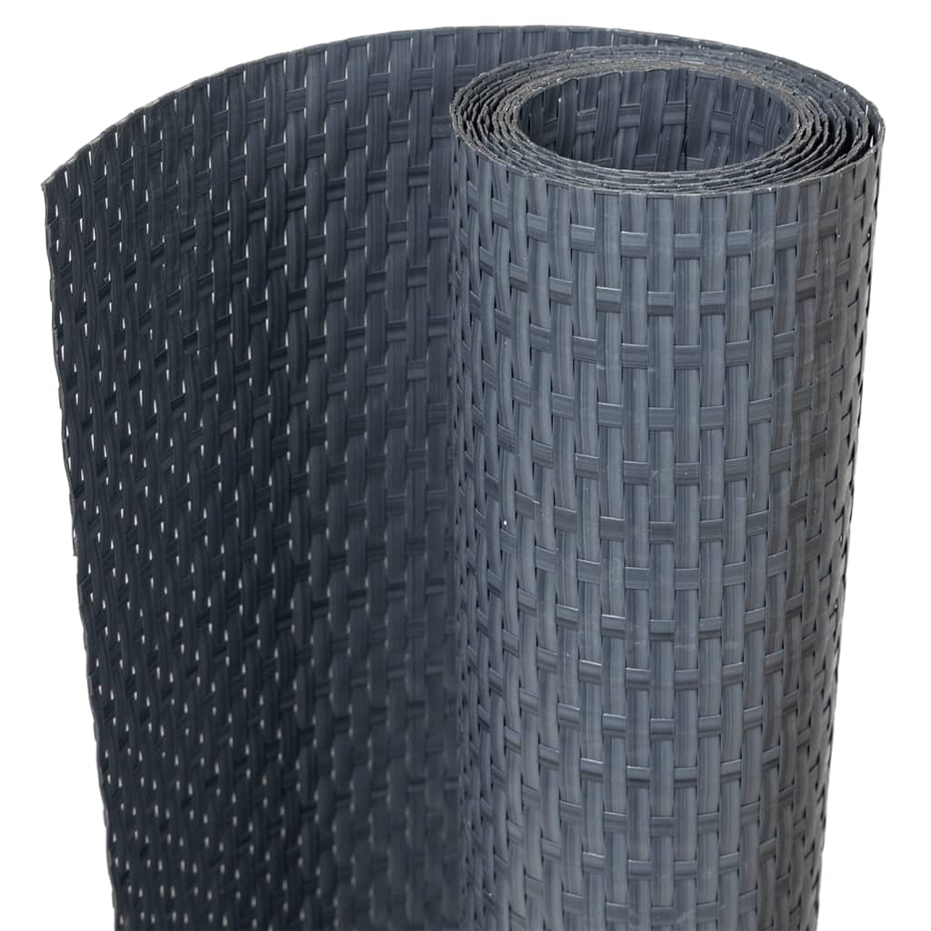 vidaXL Balkonové zástěny 5 ks antracitové 255 x 19 cm polyratan