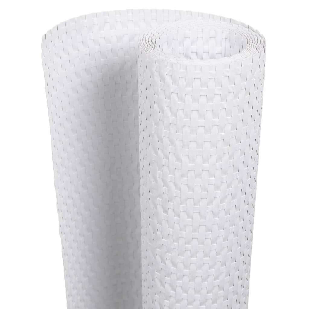 vidaXL Balkonové zástěny 10 ks bílé 255 x 19 cm polyratan