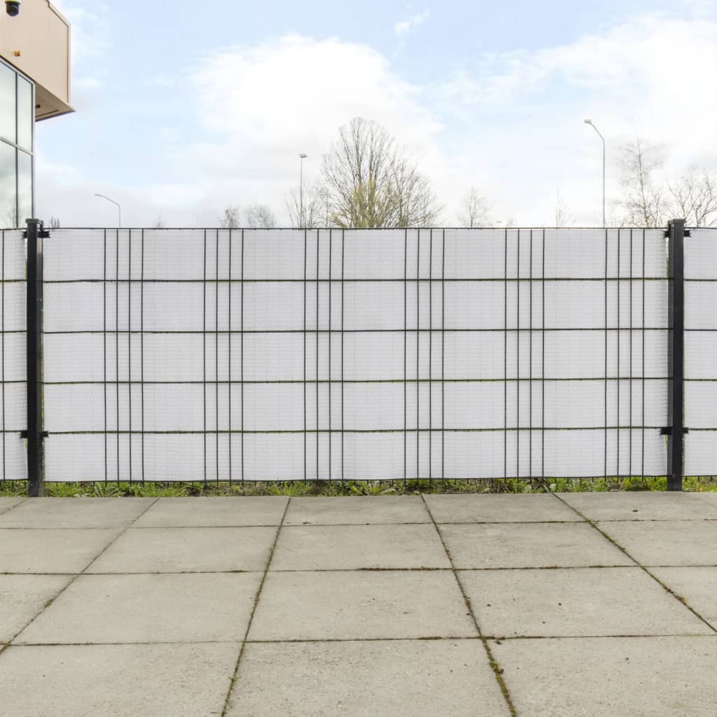 vidaXL Paravane pentru balcon, 10 buc., alb, 255x19 cm, poliratan
