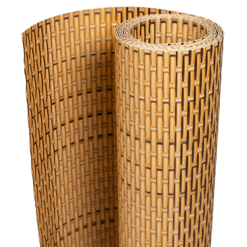 vidaXL Balkonové zástěny 5 ks světle hnědé 255 x 19 cm polyratan