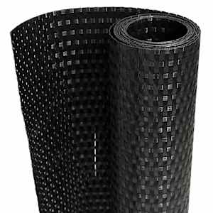 vidaXL r&otilde;dupiirde katted 5 tk, must, 255 x 19 cm, pol&uuml;rotang