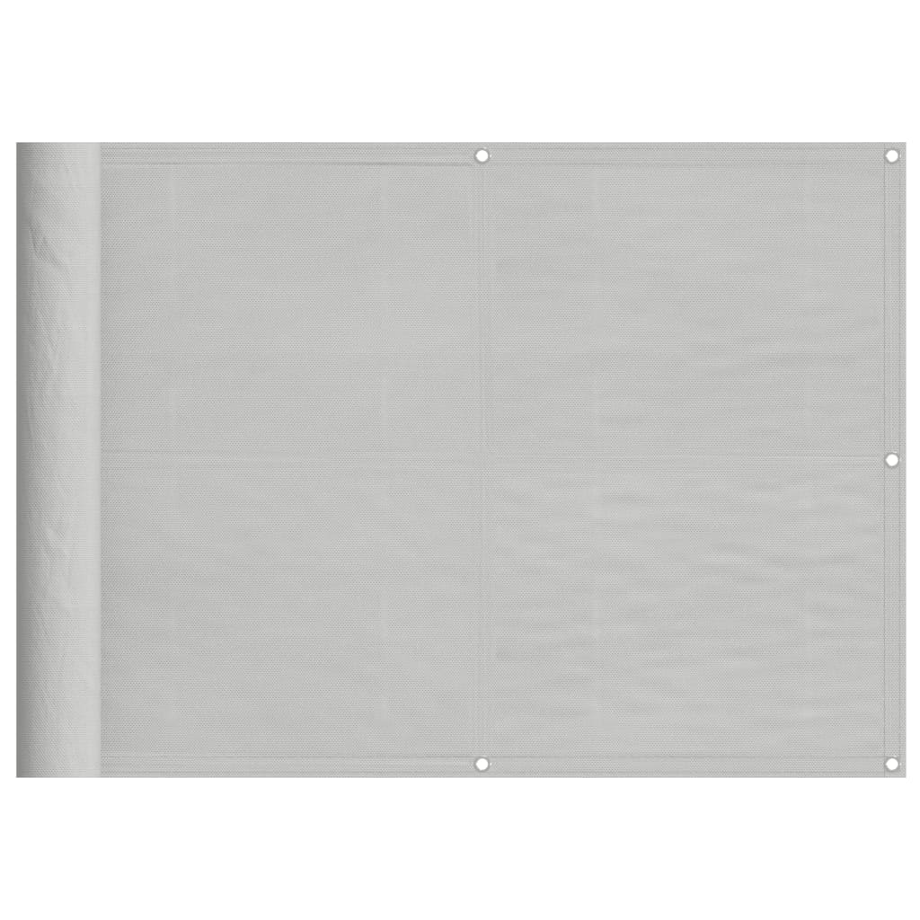 vidaXL Balkonová zástěna světle šedá 75 x 500 cm 100% polyester oxford