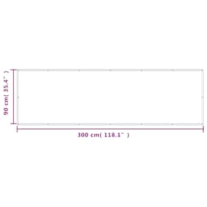 Balkonová zástěna světle šedá 90 x 300 cm 100% polyester oxford - obrázek 6