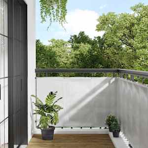 Balkonsko platno svetlo sivo 90x700 cm 100 % poliester oxford
