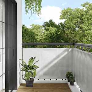 Balkonsko platno svetlo sivo 90x1000 cm 100 % poliester oxford