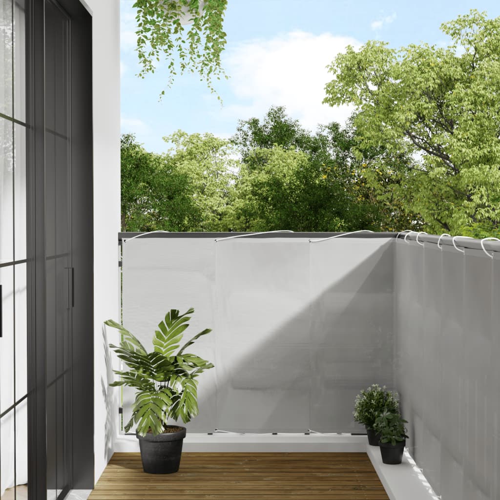 vidaXL Écran de balcon gris clair 120x400 cm 100% polyester oxford