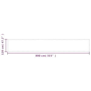 Balkonová zástěna světle šedá 120x800 cm 100% polyester oxford - obrázek 6