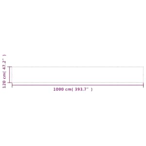 Balkonová zástěna světle šedá 120x1000 cm 100% polyester oxford - obrázek 6