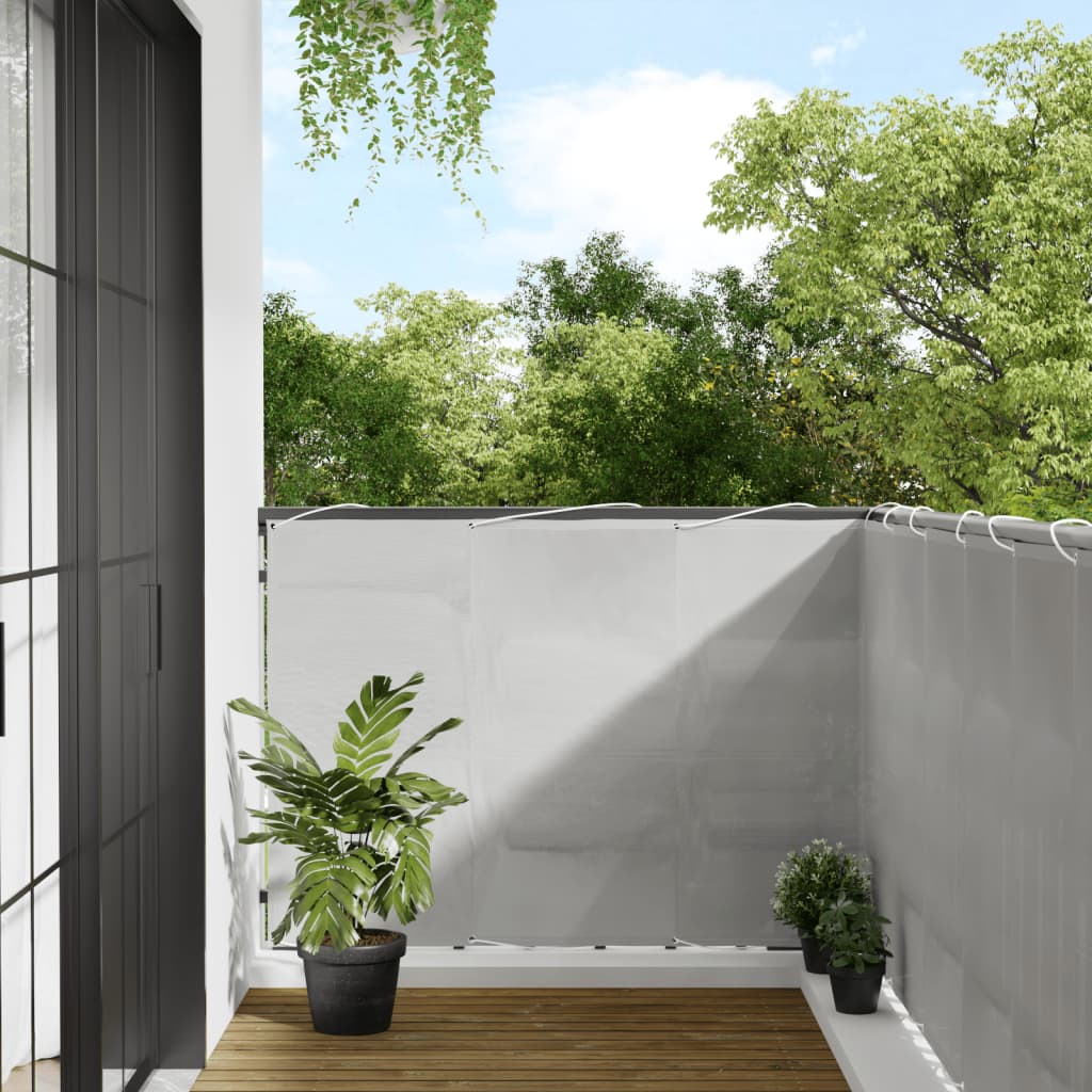vidaXL Paravan de balcon gri deschis 120x1000 cm 100% poliester oxford