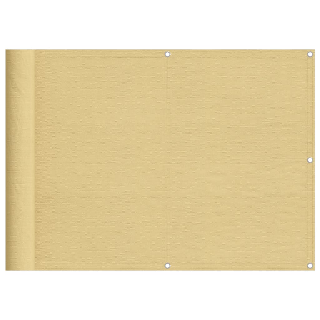 vidaXL Balkonová zástěna písková 75 x 500 cm 100% polyester oxford