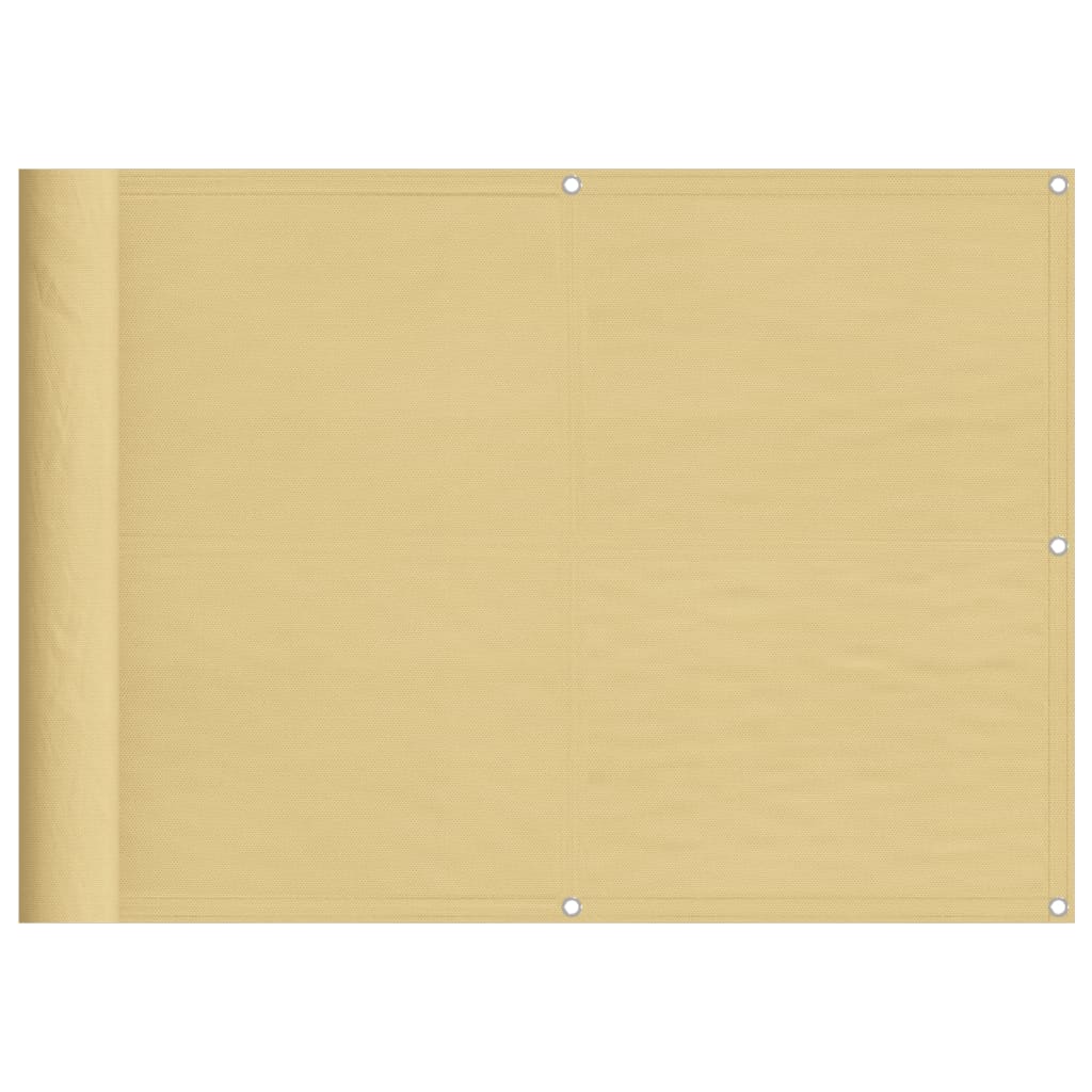vidaXL Balkonová zástěna písková 75 x 600 cm 100% polyester oxford