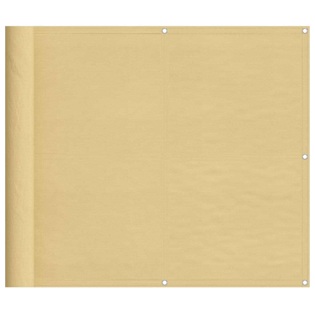 vidaXL Balkonová zástěna písková 90 x 1 000 cm 100% polyester oxford