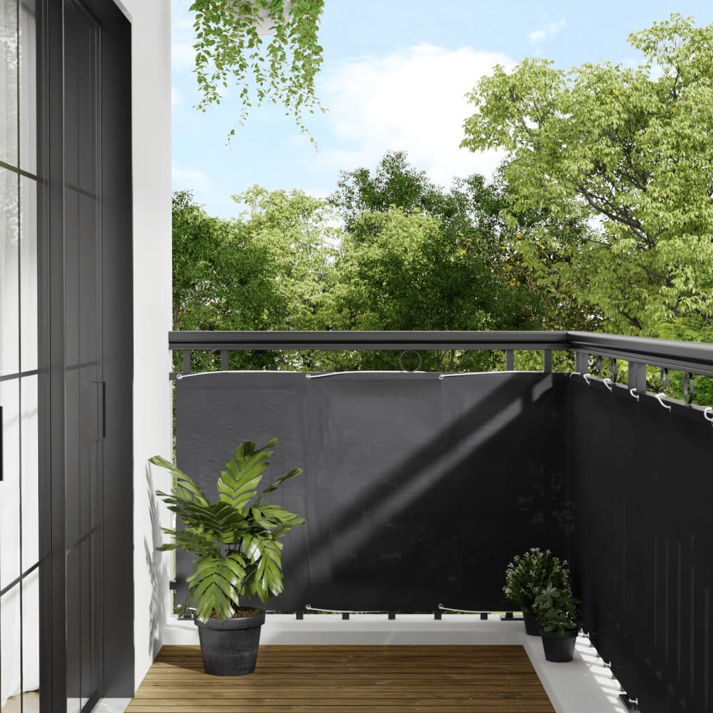 vidaXL Paravan de balcon, antracit, 90x800 cm, 100% poliester oxford