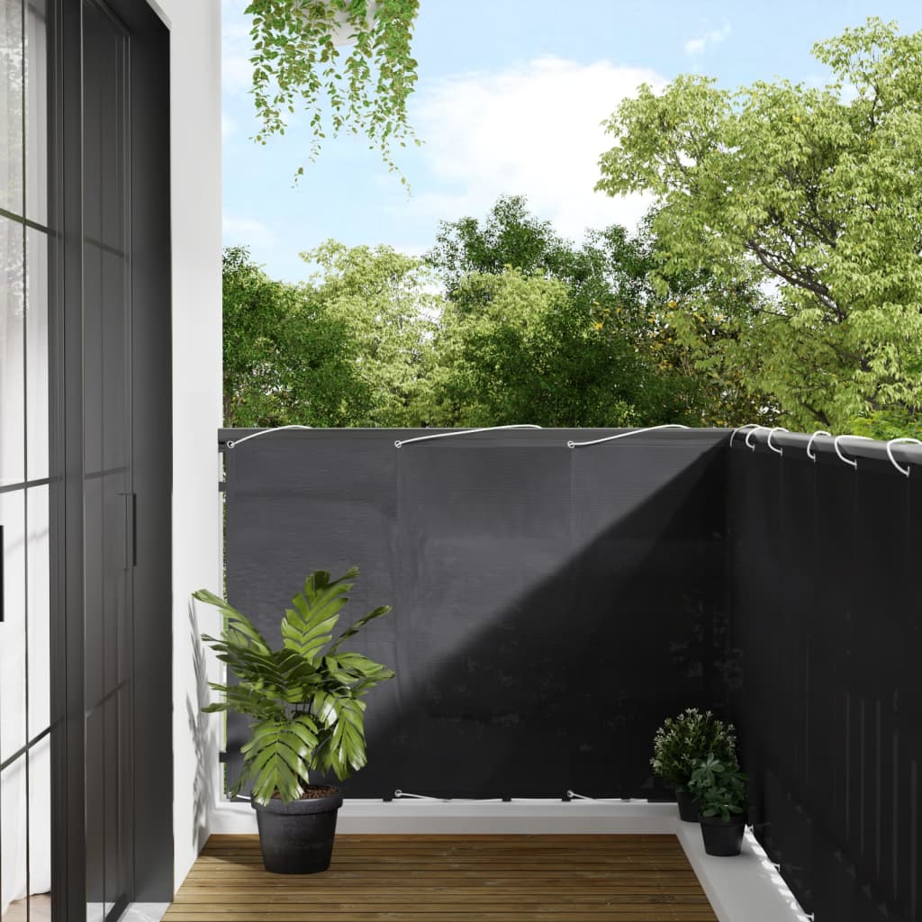 Balkon-Sichtschutz Anthrazit 120×700 cm 100 % Polyester-Oxford