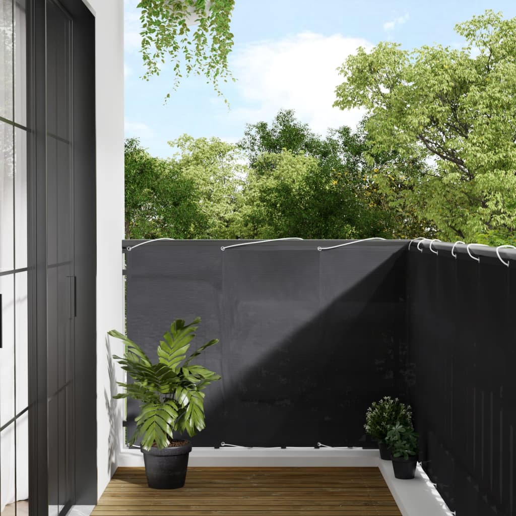 vidaXL Paravan de balcon, antracit, 120x700 cm, 100% poliester oxford