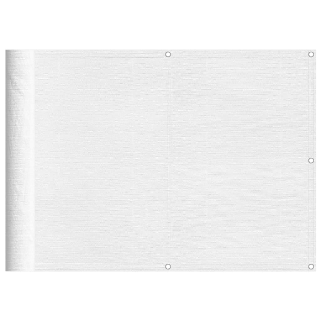 vidaXL Balkónová zástena biela 75x700 cm 100 % polyester oxford