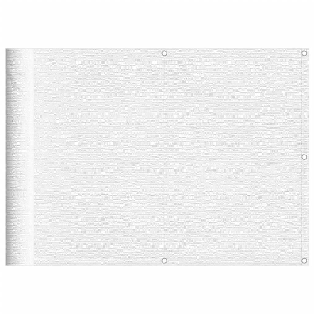 E-shop vidaXL Balkónová zástena biela 75x1000 cm 100 % polyester oxford